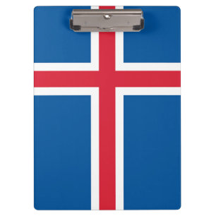 Portapapeles patriótico con bandera de Islandia