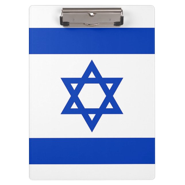 Portapapeles patriótico con bandera de Israel (Anverso)