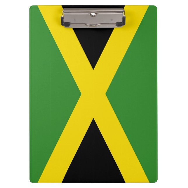 Portapapeles patriótico con bandera de Jamaica (Anverso)