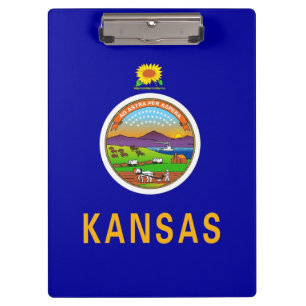 Portapapeles patriótico con bandera de Kansas, Est