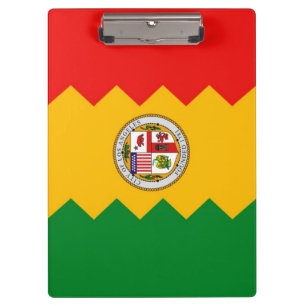 Portapapeles patriótico con bandera de Los Ángeles