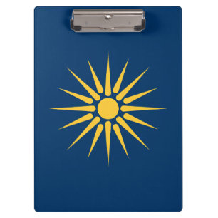 Portapapeles patriótico con bandera de Macedonia,
