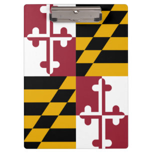 Portapapeles patriótico con bandera de Maryland, E