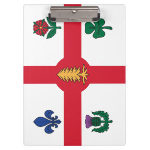 Portapapeles patriótico con bandera de Montreal, C