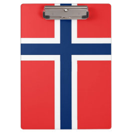 Portapapeles patriótico con bandera de Noruega