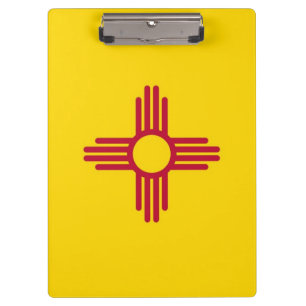 Portapapeles patriótico con bandera de Nuevo Méxic