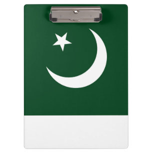 Portapapeles patriótico con bandera de Pakistán