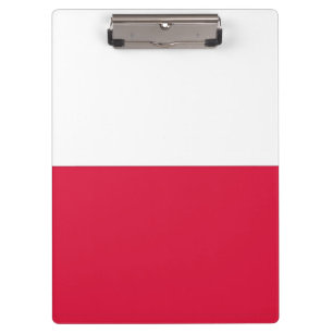 Portapapeles patriótico con bandera de Polonia