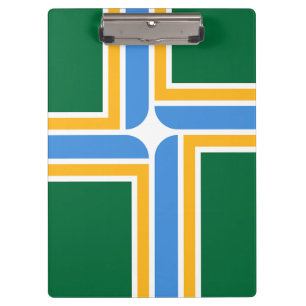 Portapapeles patriótico con bandera de Portland, E