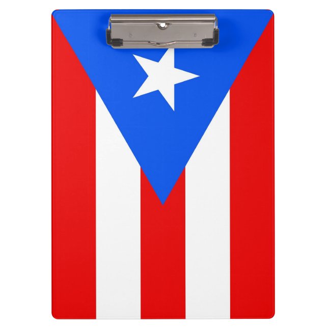Portapapeles patriótico con bandera de Puerto Rico (Anverso)