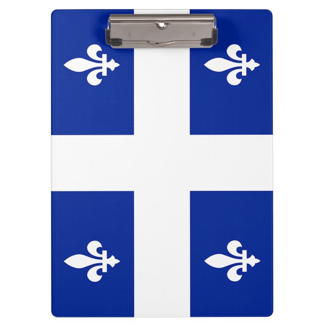 Portapapeles patriótico con bandera de Quebec, Can (Anverso)