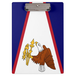 Portapapeles patriótico con bandera de Samoa Ameri