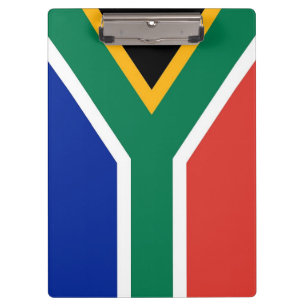 Portapapeles patriótico con bandera de Sudáfrica