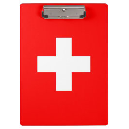 Portapapeles patriótico con bandera de Suiza