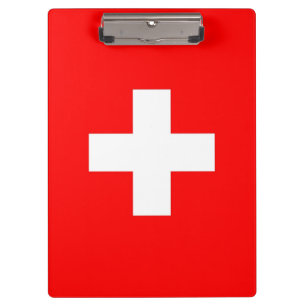 Portapapeles patriótico con bandera de Suiza