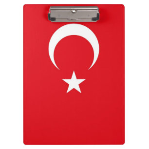 Portapapeles patriótico con bandera de Turquía