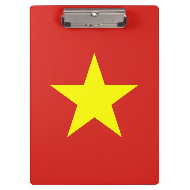 Portapapeles patriótico con bandera de Vietnam (Anverso)