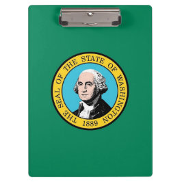 Portapapeles patriótico con bandera de Washington,
