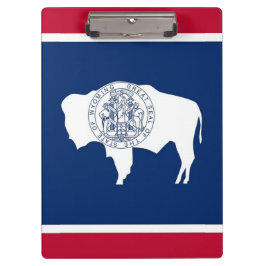 Portapapeles patriótico con bandera de Wyoming, Es