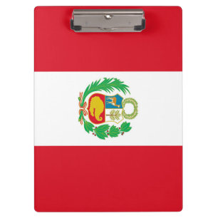 Portapapeles patriótico con bandera del Perú