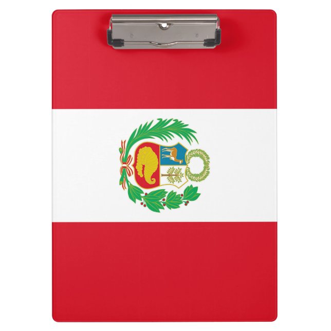 Portapapeles patriótico con bandera del Perú (Anverso)