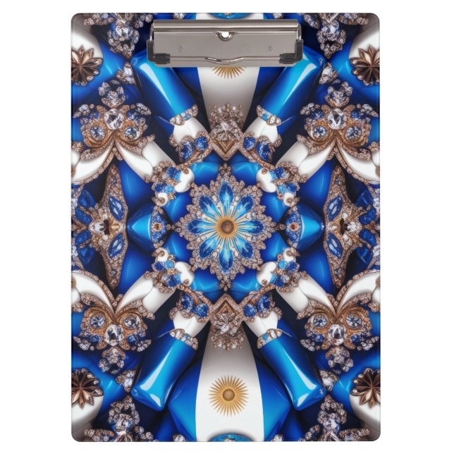 Portapapeles patriótico con colores argentinos (Anverso)