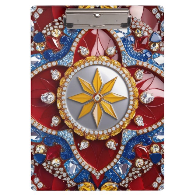 Portapapeles patriótico con colores colombianos (Anverso)