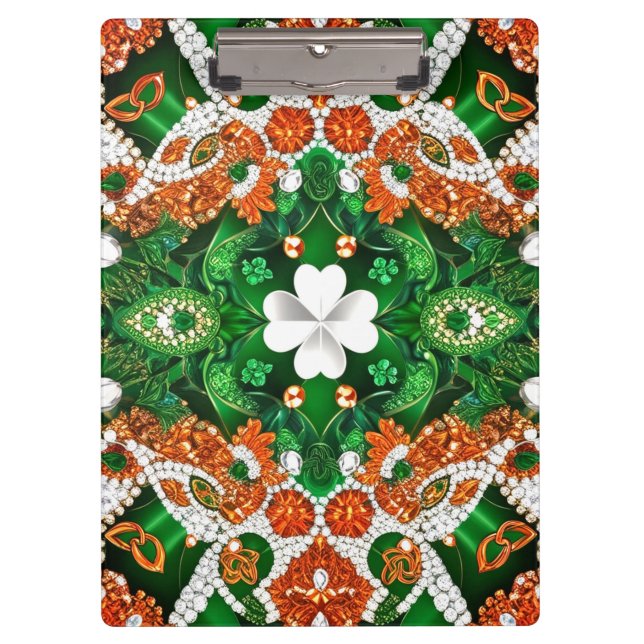 Portapapeles patriótico con hoja de trébol de colo (Anverso)