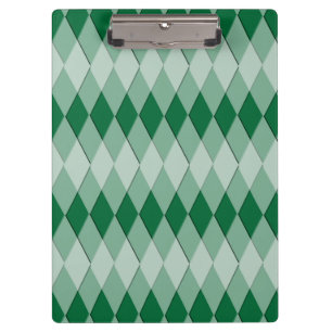 Portapapeles - Patrón Harlequin (verde)