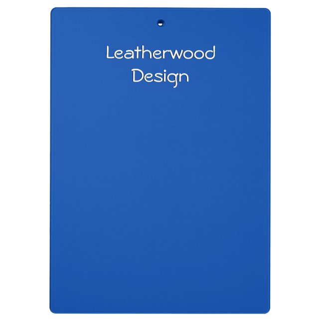Portapapeles personalizado azul cobalto (Reverso)