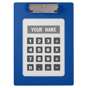 Portapapeles personalizado con diseño de calculado