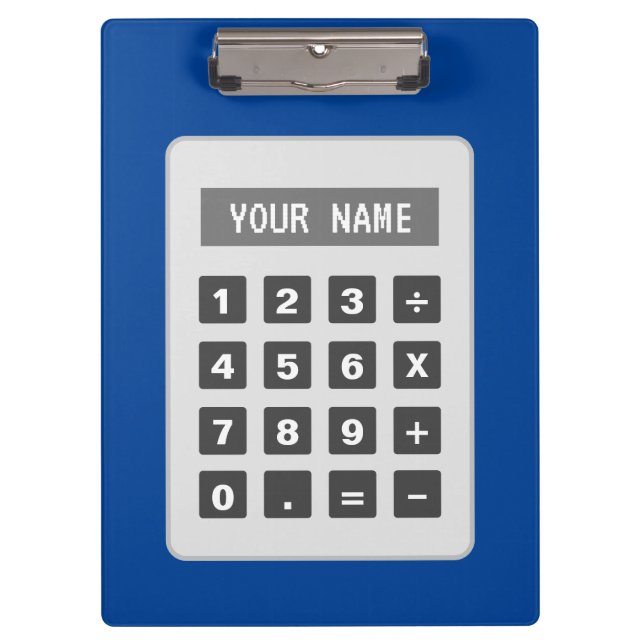 Portapapeles personalizado con diseño de calculado (Anverso)