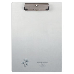 Portapapeles Personalizado con Hoja de Ginkgo Azul
