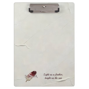 Portapapeles Personalizado con Pluma Roja y Monogr