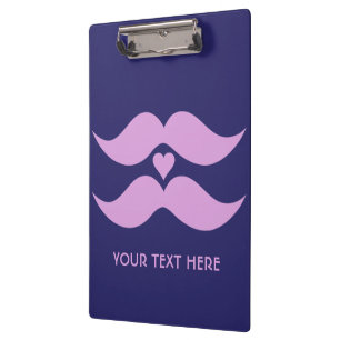 Portapapeles personalizado de bigotes rosados