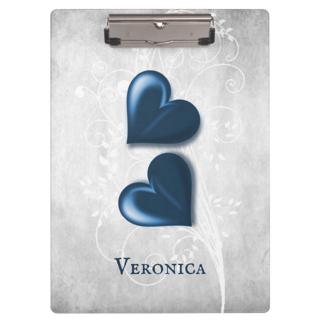 Portapapeles personalizado de Blue Hearts (Anverso)