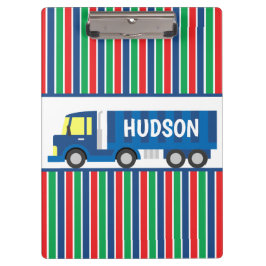 Portapapeles personalizado de Blue Semi Truck