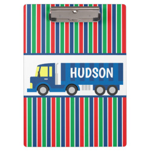 Portapapeles personalizado de Blue Semi Truck
