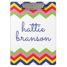Portapapeles personalizado de Chevron multicolor