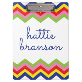 Portapapeles personalizado de Chevron multicolor