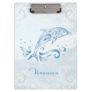 Portapapeles personalizado de delfín azul
