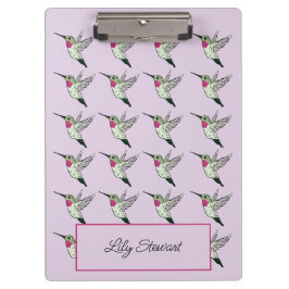 Portapapeles personalizado de Hummingbird Lavender
