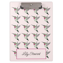Portapapeles personalizado de Hummingbird Pink