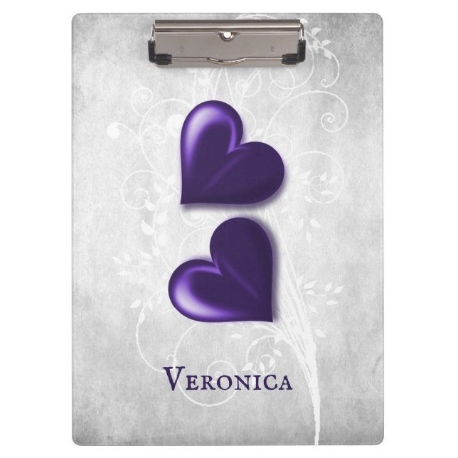 Portapapeles personalizado de Purple Hearts (Anverso)