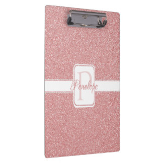 Portapapeles personalizado de Purpurina rosa