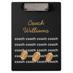 Portapapeles personalizado del entrenador de fútbo