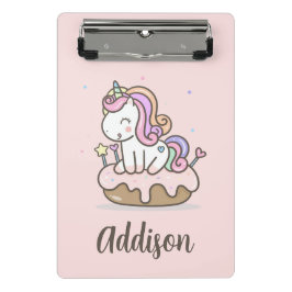 Portapapeles personalizado del pastel de unicornio
