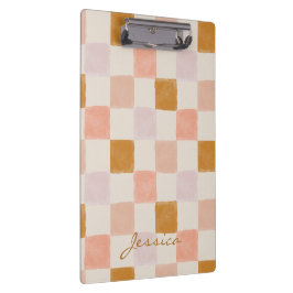 Portapapeles personalizado geométrico beige marrón