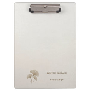 Portapapeles Personalizado Hoja de Ginkgo Dorada c