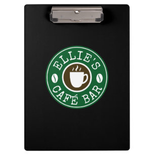 Portapapeles personalizado para barista para tiend